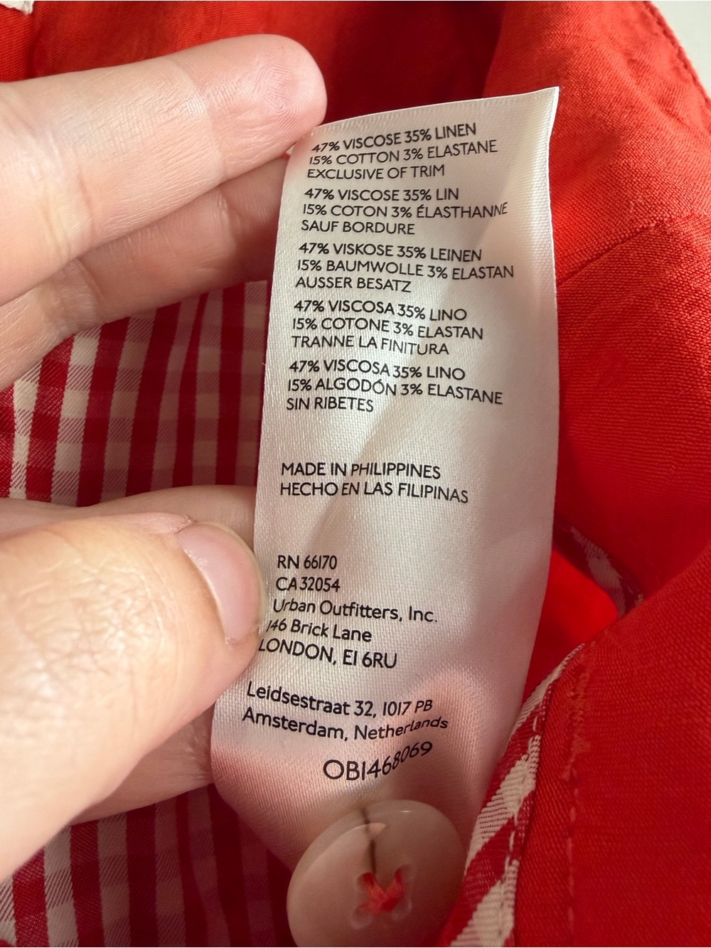 Anthropologie Maeve The Noami Linen Wide-Leg Flare Orange Pants Sz 6 Boho Chic - Picture 10 of 10